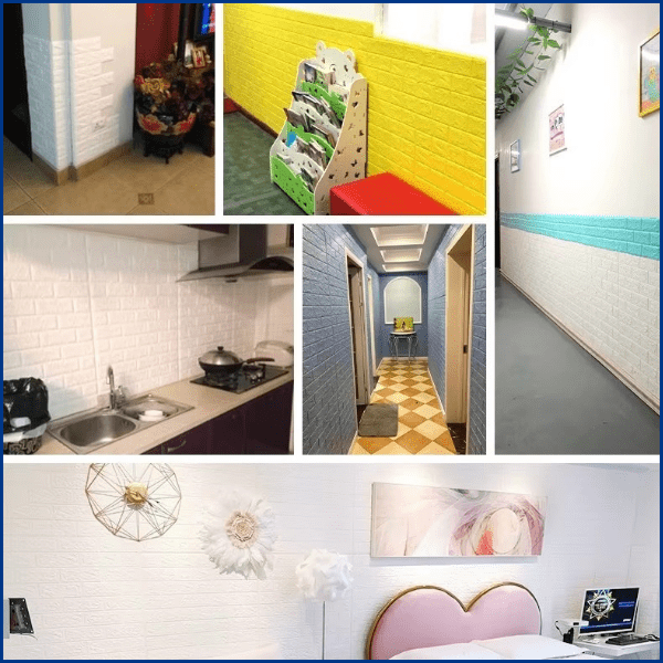 3D XPE wall sticker install-effect