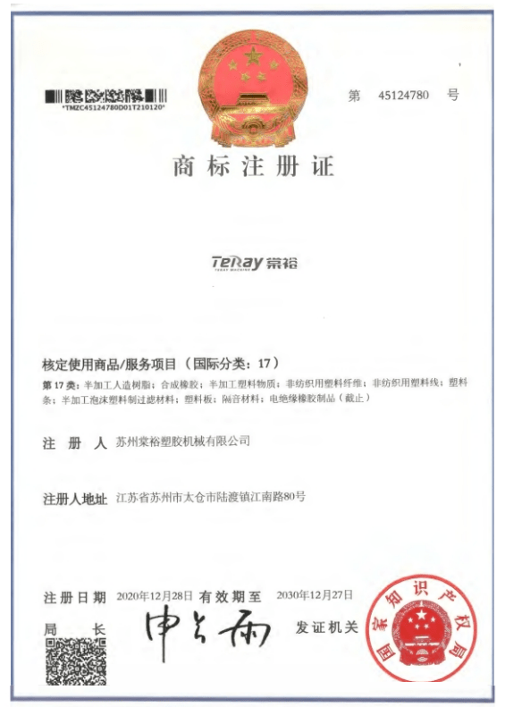 Trademark Registration Certificate